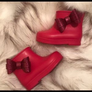 Mini Melissa Pink Short Rain Boots